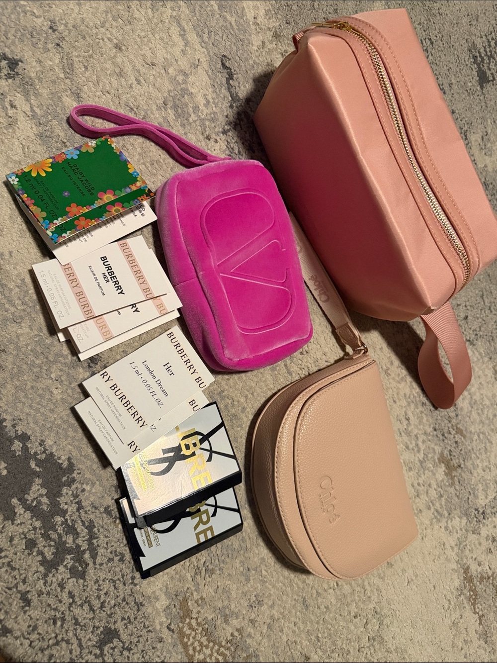 Valentino Burberry Chloe bags with 8 samples
